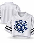 Jackson State Tigers Tiger Head Women’s Cropped Mesh Football Jersey