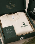Natural raglan sweatshirt in gift box with chest logo