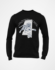 Black long sleeve t-shirt with white Jackson State tiger graphic on chest