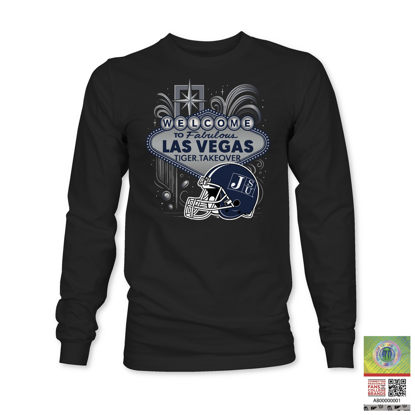 Jackson State University Tigers Tiger Takeover Long Sleeve T-Shirt | JSU vs Grambling 2025 – Las Vegas