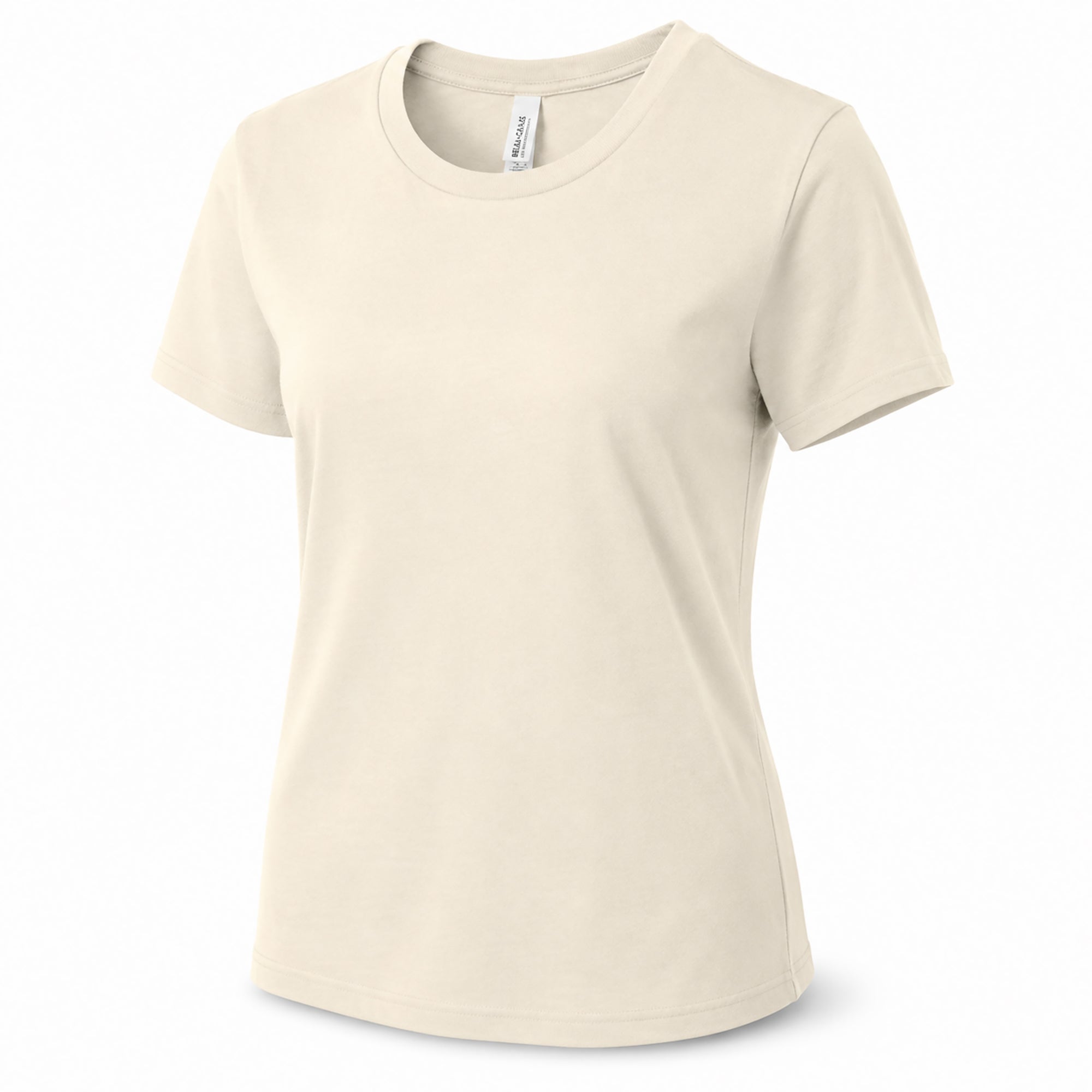 Beige t-shirt on a white background