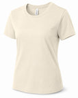 Beige t-shirt on a white background