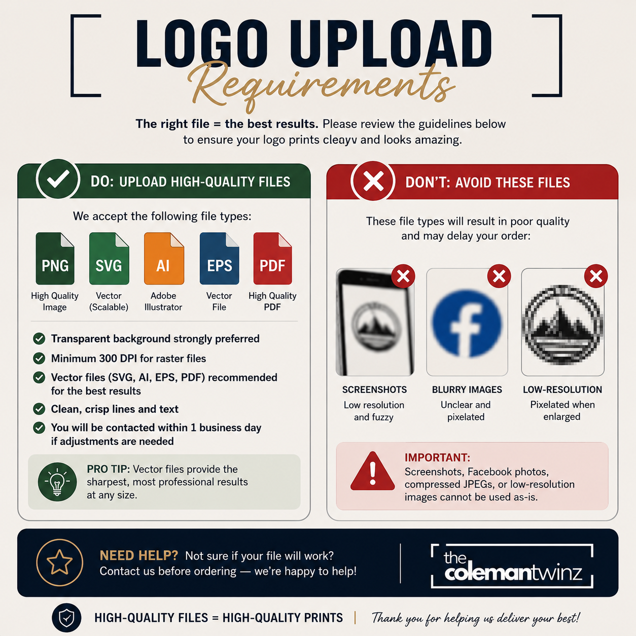Personalized engraved 20oz tumbler logo upload requirements graphic