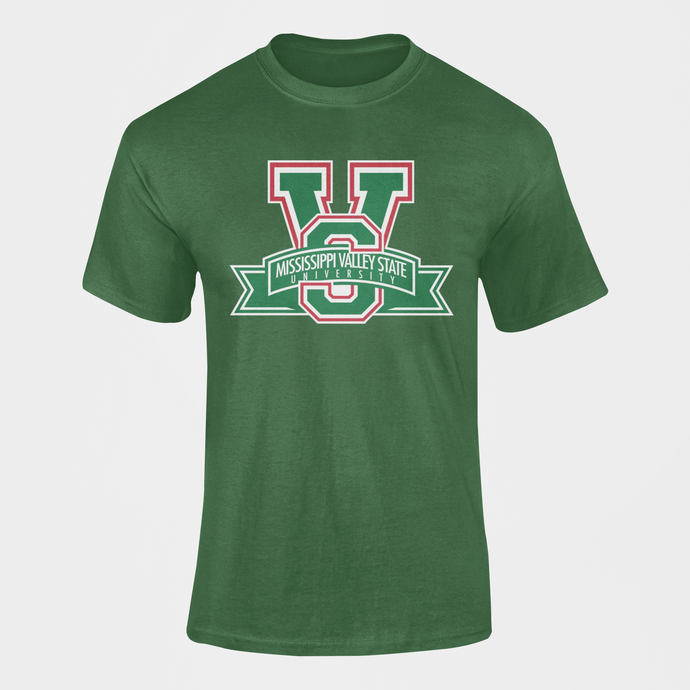 Mississippi Valley State Delta Devils Logo Short Sleeve T-Shirt