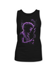 Black tank top with purple portrait graphic