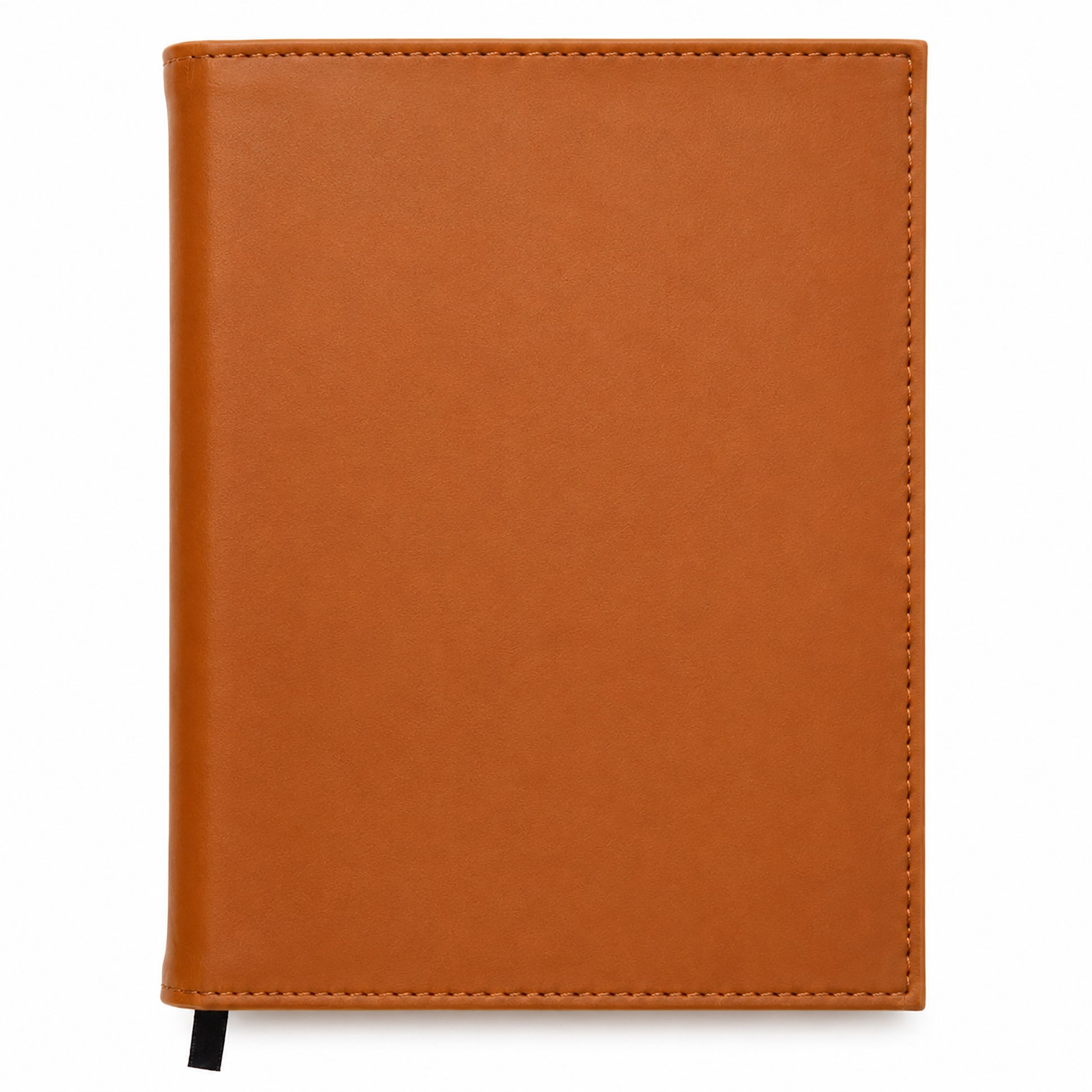 Rawhide leather notebook on a white background