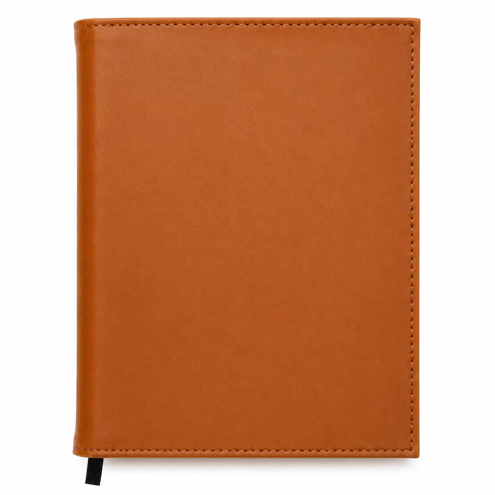 Rawhide leather notebook on a white background