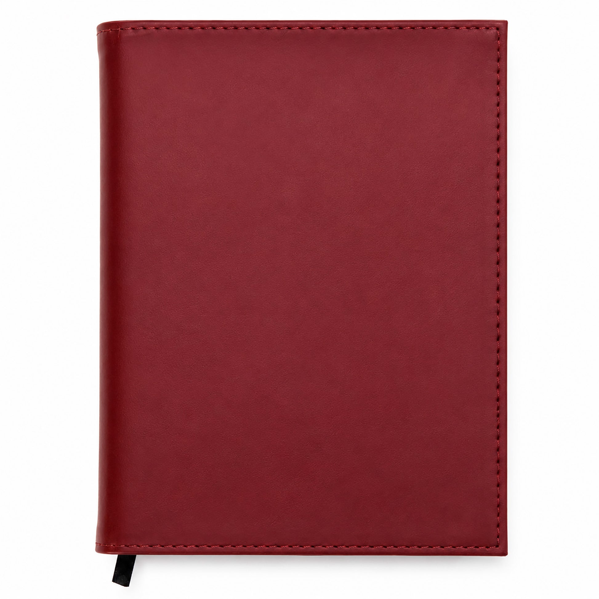 Red notebook on a white background