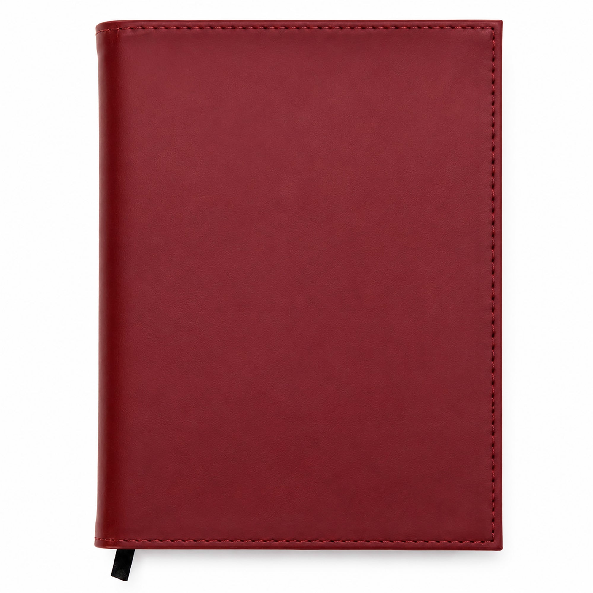 Red notebook on a white background