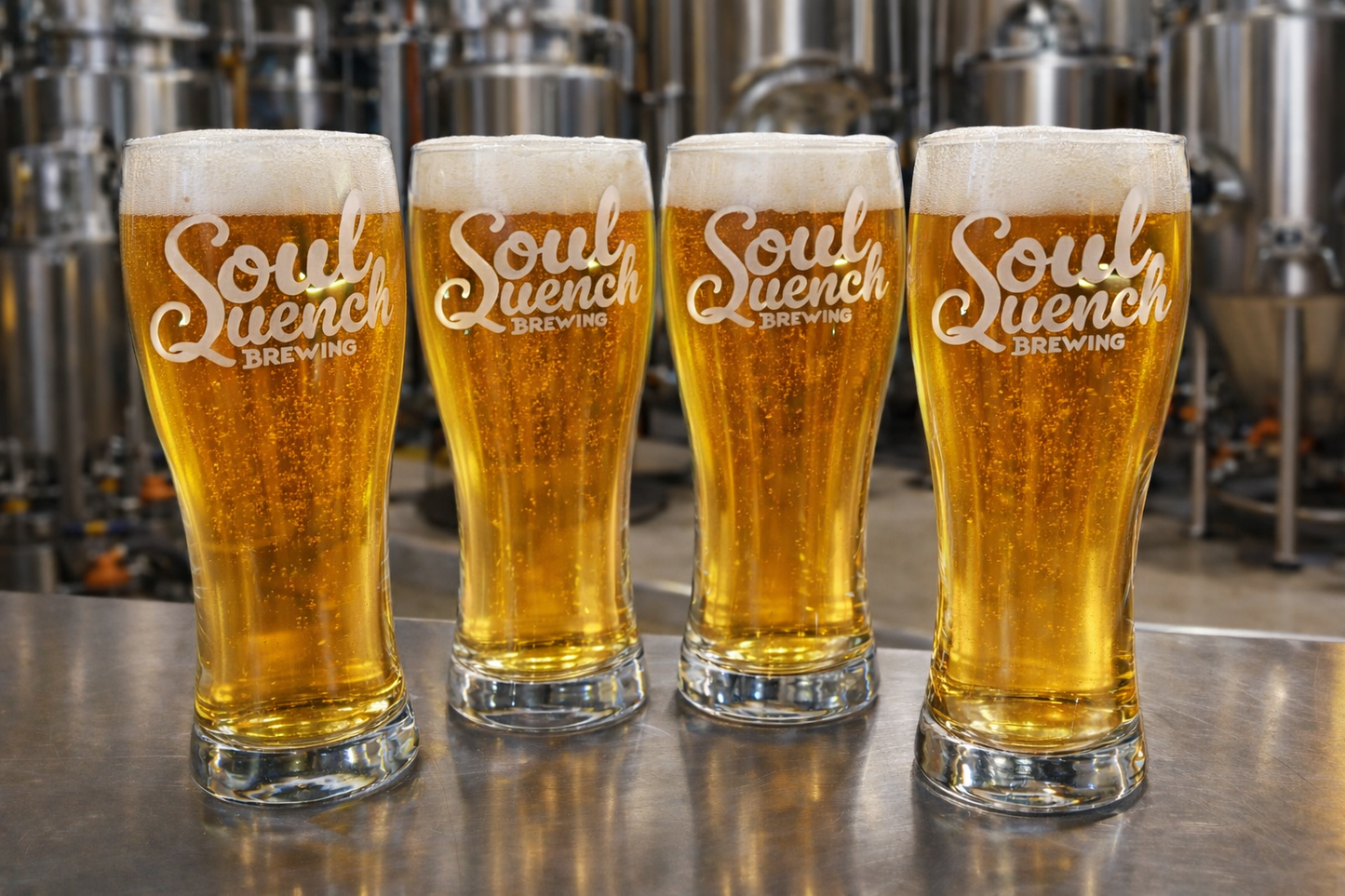 Custom Soul Quench Brewing Beer Pint Glass – Engraved Brewery Glassware