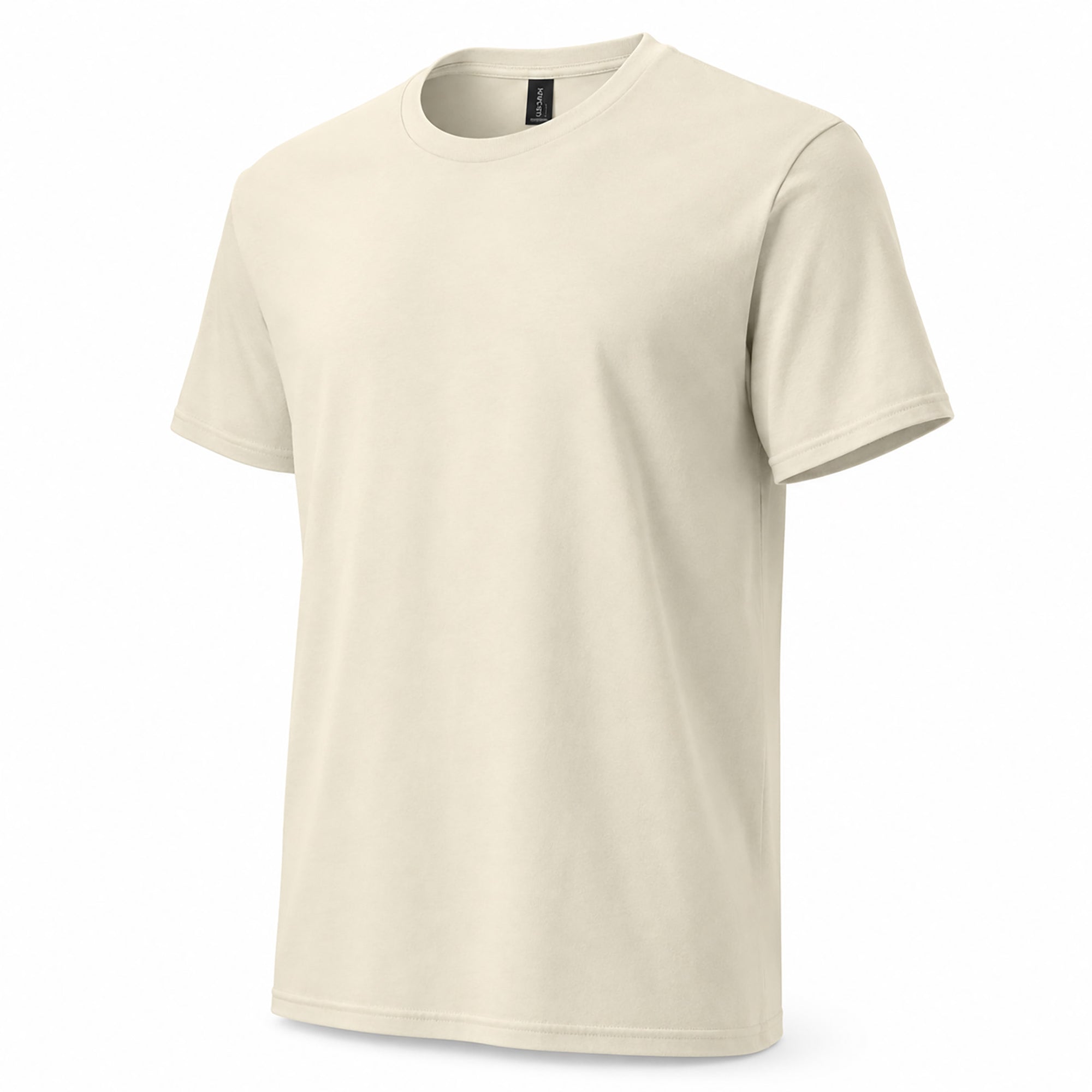 Beige t-shirt on a white background