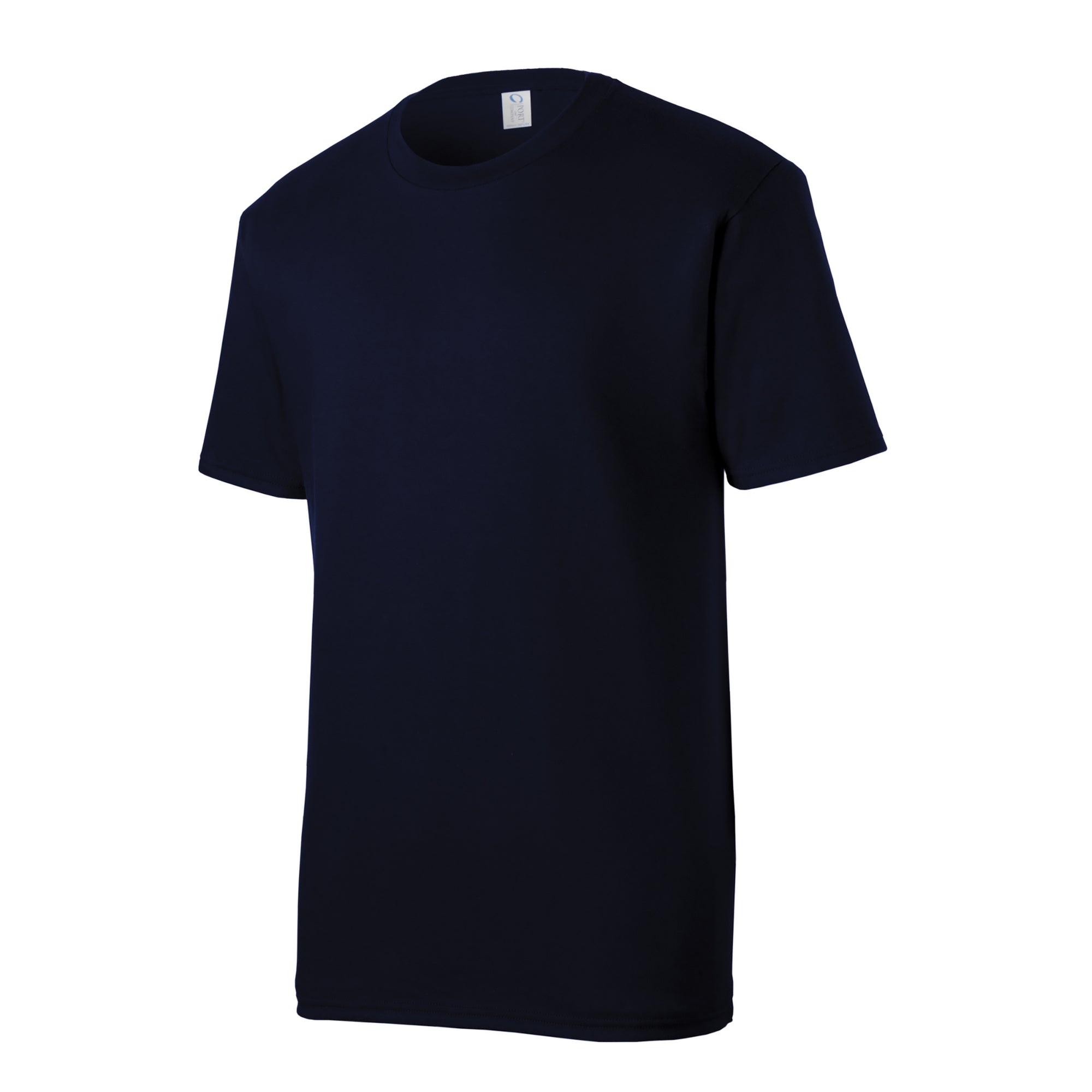 Black t-shirt on a white background