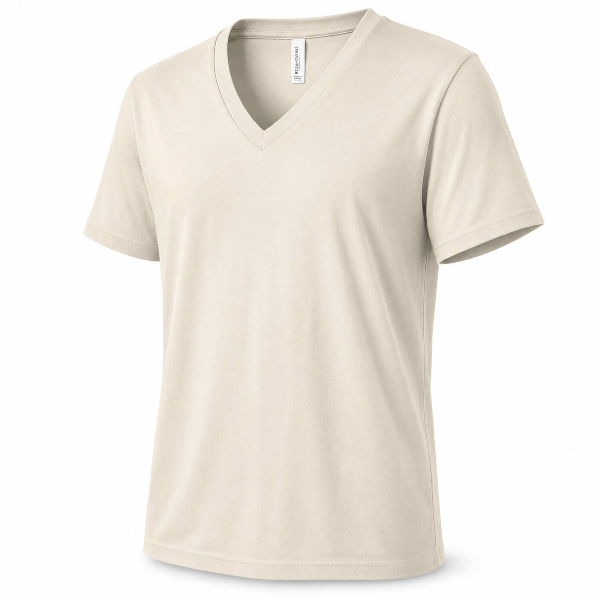 Beige t-shirt on a white background