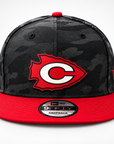Front view of Clinton Arrows New Era 9FIFTY camo snapback cap
