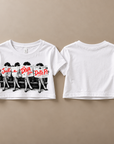 White Just A Diva from Delta Pi women's crop top front and blank back