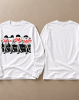 White Just A Diva from Delta Pi unisex long sleeve T-shirt front and blank back