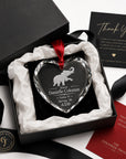 Gift packaged engraved crystal keepsake ready for gifting.