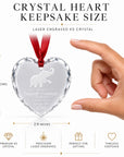 Size reference for engraved crystal heart keepsake.