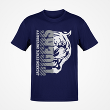 Load image into Gallery viewer, Jackson State Tigers Half Tiger Head Grey Short Sleeve T-Shirt
