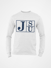Load image into Gallery viewer, Jackson State Tigers Blue Block Letter LONG SLEEVE T-Shirt
