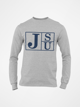 Load image into Gallery viewer, Jackson State Tigers Blue Block Letter LONG SLEEVE T-Shirt
