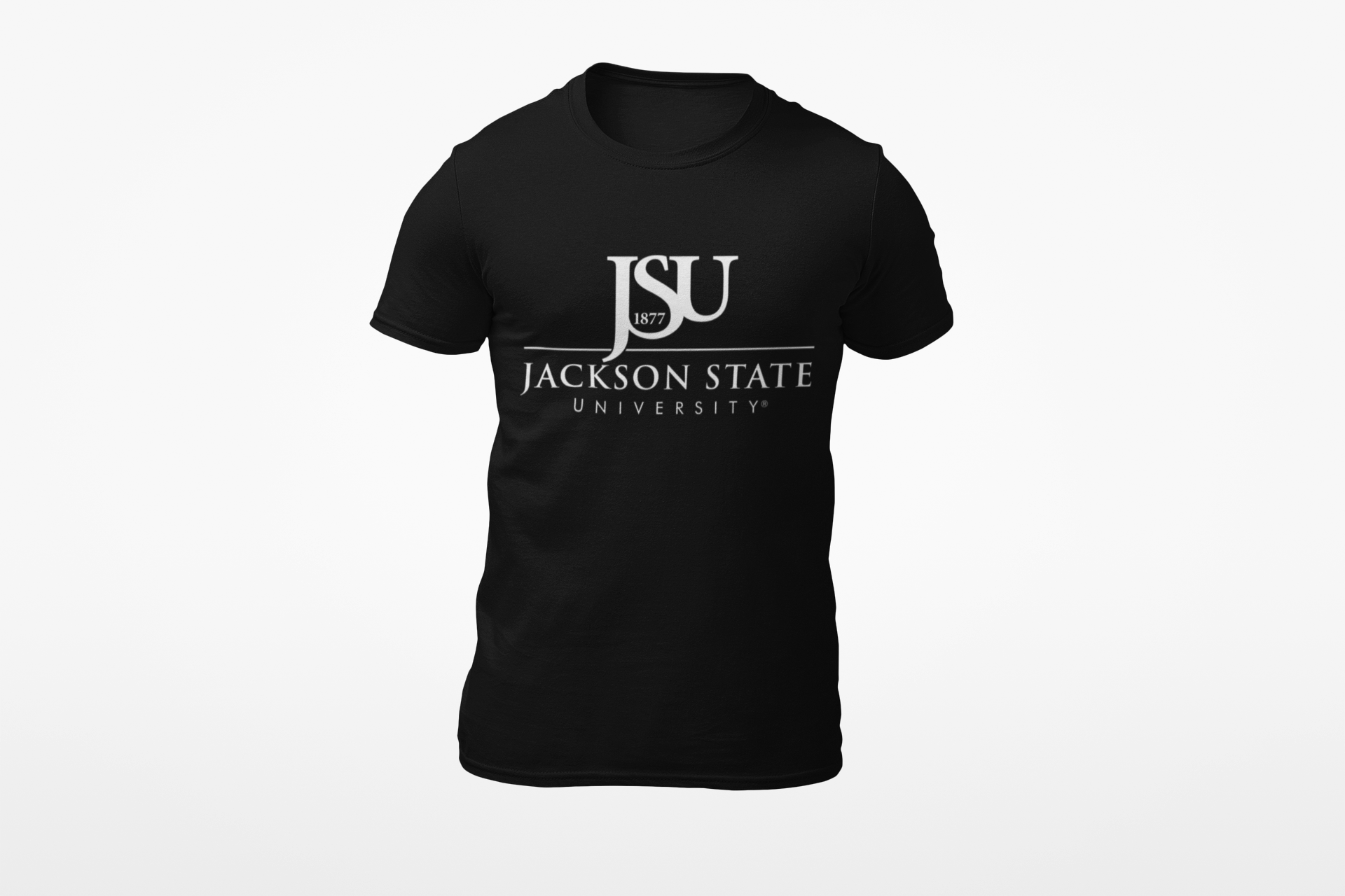 Jackson State University Tigers White Top Floating J Short Sleeve T-Shirt