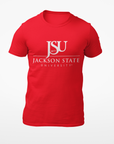 Jackson State University Tigers White Top Floating J Short Sleeve T-Shirt