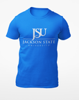 Jackson State University Tigers White Top Floating J Short Sleeve T-Shirt