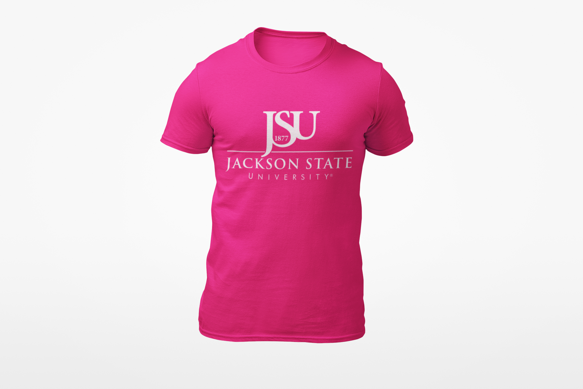 Jackson State University Tigers White Top Floating J Short Sleeve T-Shirt