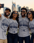 JSU fans wearing Nashville Tiger Takeover shirts at a game-day gathering