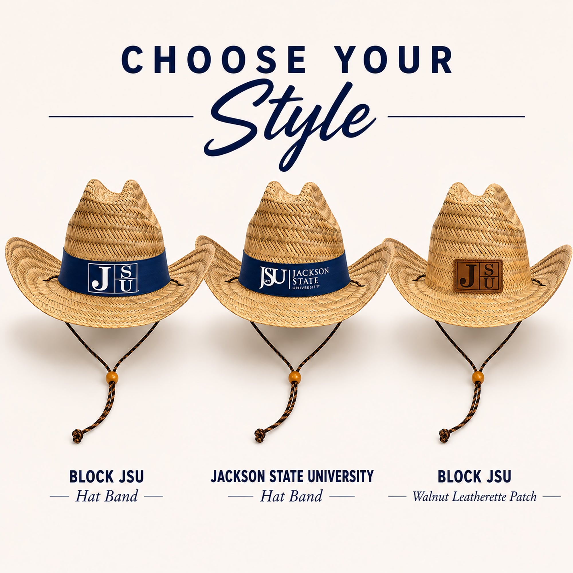 Jackson State University Western Straw Cowboy Hat