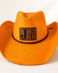 Jackson State University Block Letter Cowboy Straw Hat