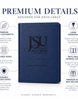 Features of the Jackson State University Life Member leatherette journal.