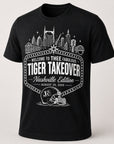Black Jackson State Nashville Tiger Takeover T-shirt with white design