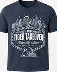 Heather Navy Jackson State Nashville Tiger Takeover T-shirt with white design