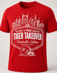 Red Jackson State Nashville Tiger Takeover T-shirt with white design