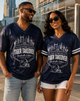 Navy Tiger Takeover Nashville Edition V-neck jerseys on two people