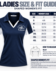 Jackson State Tigers Performance Polo Ladies size and fit guide XS through 4XL