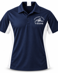 Jackson State Tigers True Navy and White Unisex Performance Polo front view