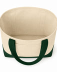 Open interior view of Junior League Palo Alto Mid Peninsula two-tone tote bag
