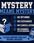 Final sale policy for Jackson State mystery T-shirts with no returns, exchanges, or cancellations