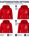 Junior League jacket customization options with league name and member name