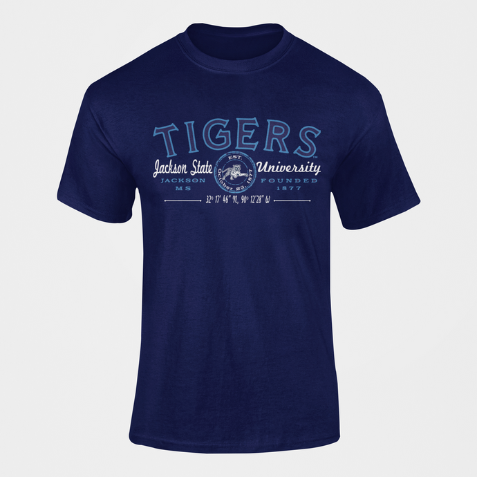 Jackson State University Tigers Coordinates Short Sleeve T-Shirt