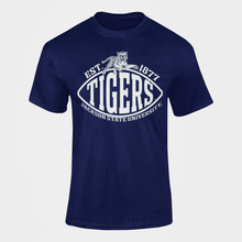 Load image into Gallery viewer, Jackson State University Tigers White Football Est 1877 Short Sleeve T-Shirt
