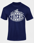 Navy crew-neck T-shirt with Tigers crest and Est. 1877 text