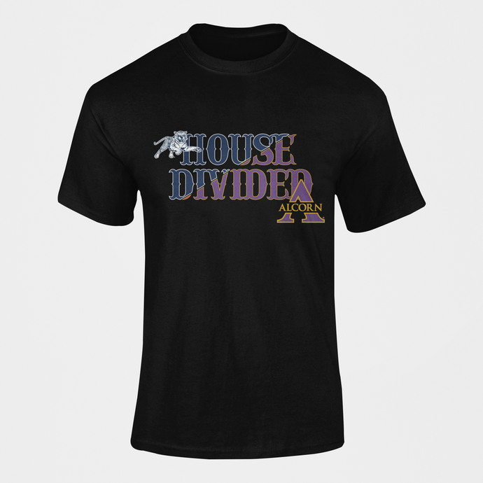 Jackson State Tigers and Alcorn State Braves House Divided Short Sleeve T-Shirt