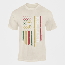 Load image into Gallery viewer, Juneteenth Flag with Fist Short Sleeve T-Shirt
