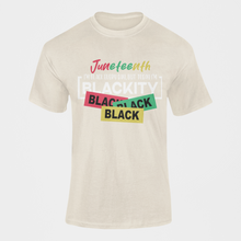 Load image into Gallery viewer, Juneteenth Blackity Black Black Short Sleeve T-Shirt
