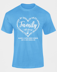 Carolina blue family reunion short-sleeve T-shirt with circular 'Family' graphic