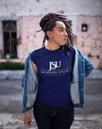 Jackson State University Tigers White Top Floating J Short Sleeve T-Shirt